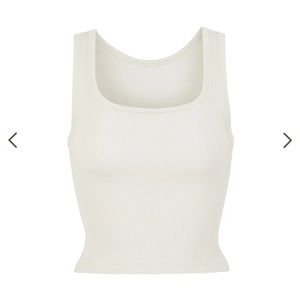 SKIMS cotton rib tank top and boy short